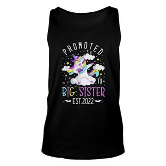 Promoted To Big Sister 2022 Cute Unicorn Family Party Unisex Tank Top | Mazezy