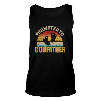 Promoted To Godfather Vintage Gift Unisex Tank Top | Mazezy