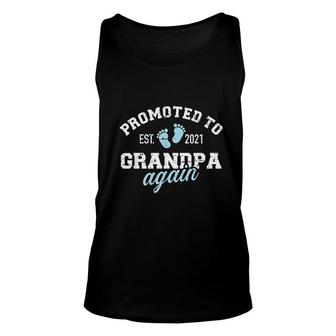 Promoted To Grandpa Again 2021 Unisex Tank Top | Mazezy CA