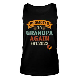 Promoted To Grandpa Again Est 2022 Vintage Unisex Tank Top | Mazezy