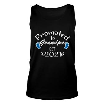 Promoted To Grandpa Est 2021 Unisex Tank Top | Mazezy