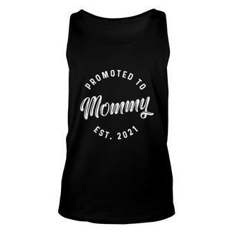 Promoted To Mommy 2021 Funny New Baby Family Unisex Tank Top - Thegiftio UK
