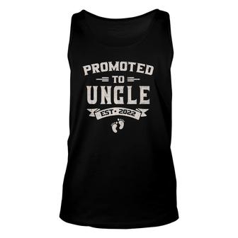 Promoted To Uncle 2022 Funny Soon To Be Uncle 2022 Gift Unisex Tank Top | Mazezy