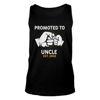 Mens Promoted To Uncle 2022 First Father's Day New Uncle Fist Bump Tank Top | Mazezy