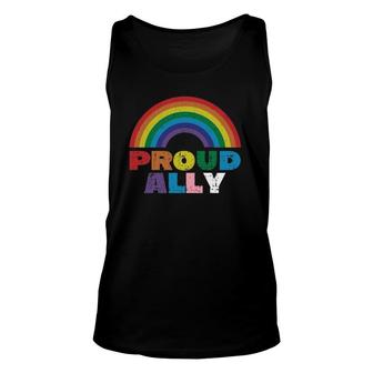 Proud Ally Lgbt Rainbow Gay Pride Month Unisex Tank Top | Mazezy UK