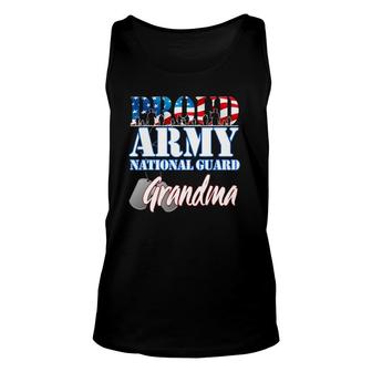 Proud Army National Guard Grandma Grandparents Day Unisex Tank Top | Mazezy