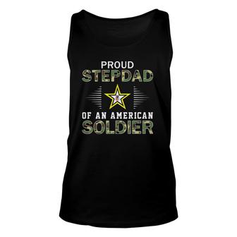 Proud Army Stepdad Of A Soldier-Proud Army Stepdad Army Unisex Tank Top | Mazezy