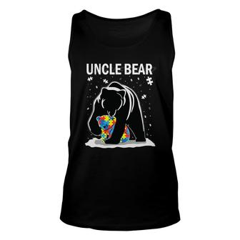 Proud Autim Uncle Bear Unisex Tank Top | Mazezy