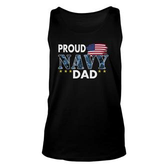 Proud Dad Of A Navy Sailor Unisex Tank Top | Mazezy