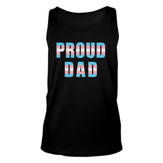 Proud Dad Trans Pride Flag Lgbtq Transgender Equality Unisex Tank Top | Mazezy
