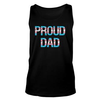 Proud Dad Transgender Trans Pride Flag Lgbt Fathers Day Unisex Tank Top | Mazezy