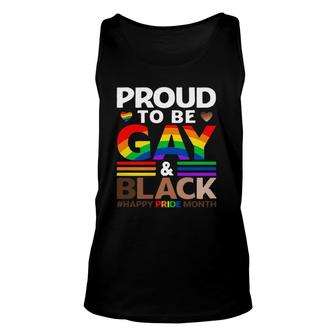 Proud To Be Gay And Black Melanin Happy Lgbt Gay Pride Month Rainbow Heart Tank Top | Mazezy