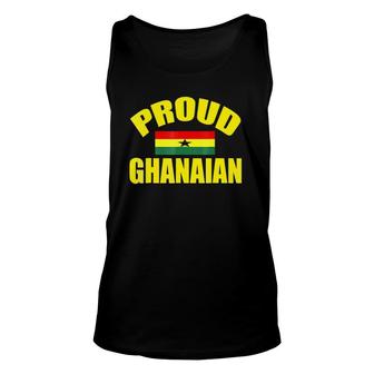 Proud Ghanaian With Ghana Flag In Heart Ghana Gifts Unisex Tank Top | Mazezy