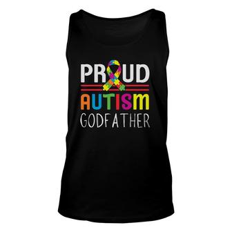 Mens Mens Proud Godfather Uncle Friend Brother Autism Awareness Tank Top | Mazezy