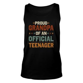 Proud Grandpa Of Official Teenager 13Th Birthday 13 Years Old Tank Top | Mazezy UK