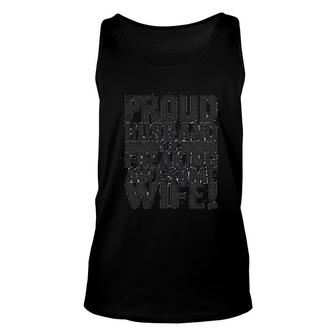 Proud Husband Of A Freaking Aweson Wife Unisex Tank Top | Mazezy