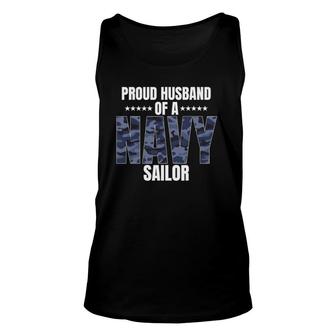 Proud Husband Of A Navy Sailor Veterans Day Unisex Tank Top | Mazezy