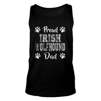 Proud Irish Wolfhound Dog Dad Paw, Happy Mother's Day Gifts Unisex Tank Top | Mazezy