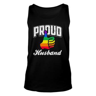 Proud Lgbtq Husband Gay Pride Month V1 Ver2 Unisex Tank Top | Mazezy
