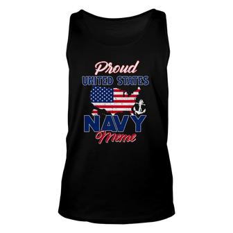 Proud Navy Meme Us Flag Family S Army Military Unisex Tank Top | Mazezy