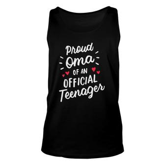 Proud Oma Of An Official Teenager 13Th Birthday Party Unisex Tank Top | Mazezy