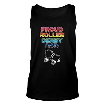 Proud Roller Derby Dad Pride Unisex Tank Top | Mazezy UK