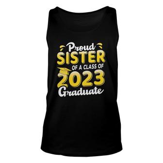 Womens Proud Sister Of A Class Of 2023 Graduate Senior Graduation V-Neck Tank Top | Mazezy