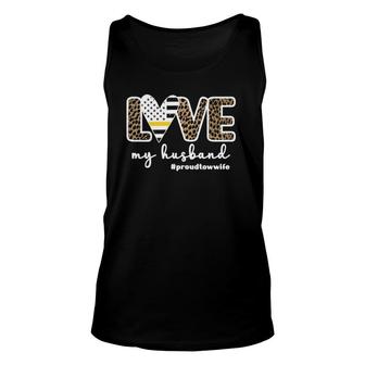 Womens Proud Tow Wife Yellow Line Husband Tow Truck Driver's Wife Tank Top | Mazezy