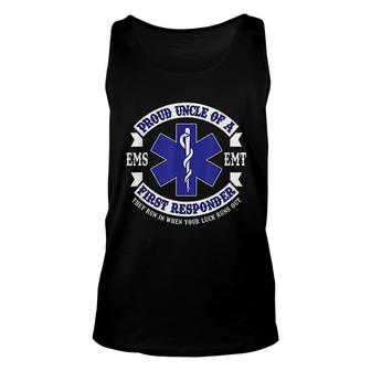 Proud Uncle First Responder Ems Emt Gift Unisex Tank Top | Mazezy