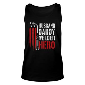 Mens Proud Welding Husband Daddy Welder Hero Weld Father's Day Tank Top | Mazezy