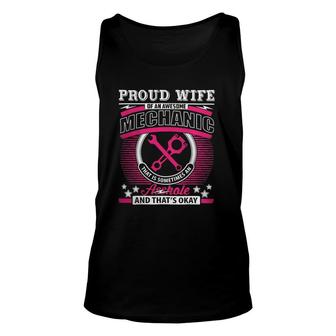 Proud Wife Of An Awesome Mechanic Unisex Tank Top | Mazezy