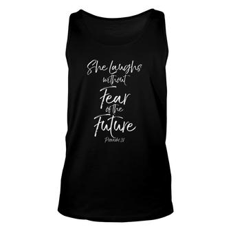 Proverbs 31 Woman She Laughs Without Fear Of The Future Tank Top | Mazezy DE