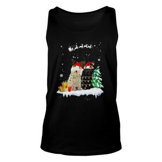 Puli Reindeer Xmas Light Christmas Ornaments Xmas Dog Unisex Tank Top | Mazezy