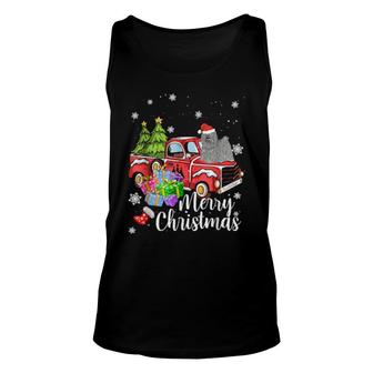 Puli Riding Red Truck Xmas Merry Christmas Unisex Tank Top | Mazezy
