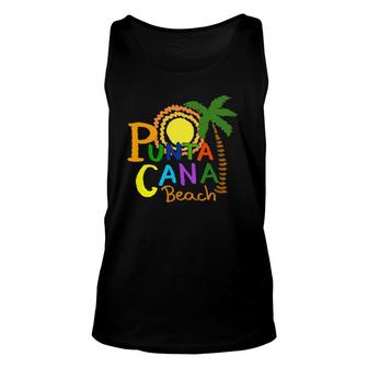 Punta Cana Beach Sun Palm Tree Unisex Tank Top | Mazezy