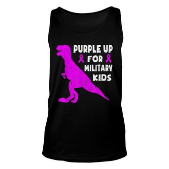 Purple Up For Military Kids Month Of The Military Child Boys Unisex Tank Top - Seseable