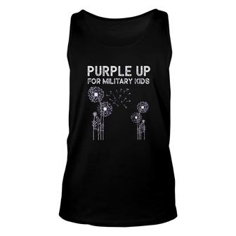 Purple Up For Military Kids Month Of The Military Unisex Tank Top - Seseable