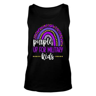 Purple Up For Military Kids Rainbow Military Child Month Unisex Tank Top - Seseable
