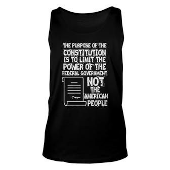 The Purpose Of The Constitution Is To Limit The Power Of The Federal Government Not The American People Tank Top | Mazezy