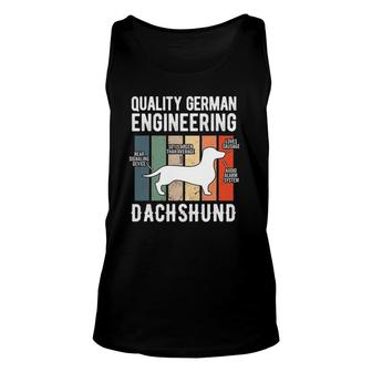 Quality German Engineering Dachshund Weiner Dog Unisex Tank Top | Mazezy