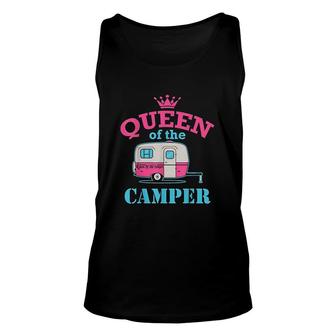 Queen Of The Camper Camping Unisex Tank Top | Mazezy