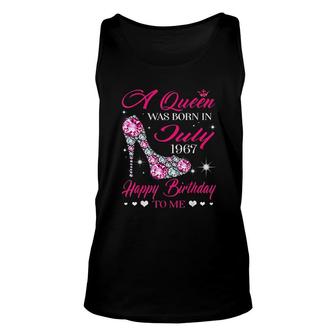 Queens Are Born In July 1967 Unisex Tank Top | Mazezy