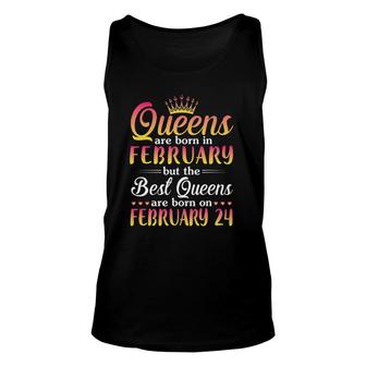 Queens Are Born In Feb Real Queens Are Born On February 24 Ver2 Tank Top | Mazezy