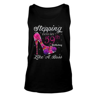 Queens Stepping Into My 59Th Birthday Like A Boss Tank Top | Mazezy