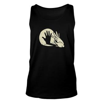 Rabbit Bunny Lover Shadow Play Pun Unisex Tank Top | Mazezy