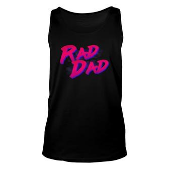 Rad Dad Retro Gift Unisex Tank Top | Mazezy