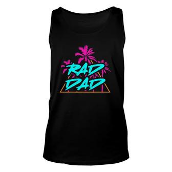 Rad Dad Vintage 80S Design Best Dad Daddy Papa Unisex Tank Top | Mazezy UK
