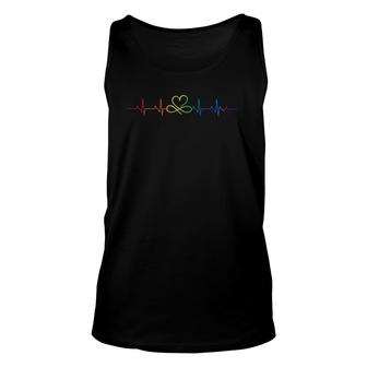 Rainbow Flag Lgbtq Heartbeat Gay Pride Month Lgbt Unisex Tank Top | Mazezy DE