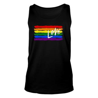 Rainbow Love Lgbtq Gay Pride Pride Month Love Wins Unisex Tank Top | Mazezy