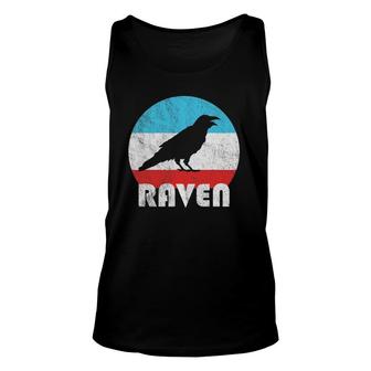 Raven Vintage Retro Silhouette Gift Unisex Tank Top | Mazezy